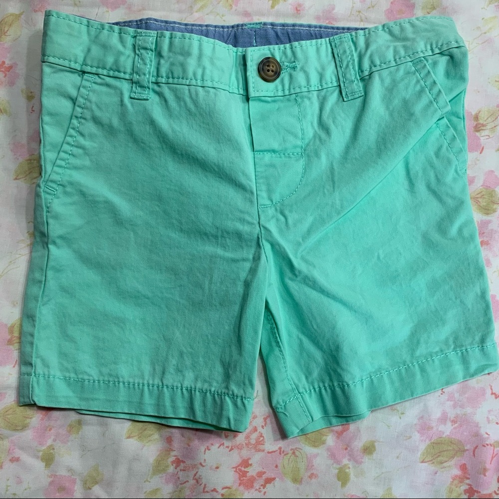 Turquoise chino toddler shorts 24 month